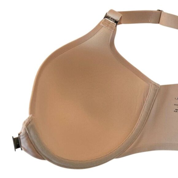SOMA Front Closure Light Padded Vanishing Back Full Coverage Bra Beige Size 38B - Picture 4 of 9
